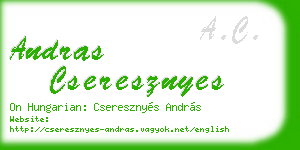 andras cseresznyes business card